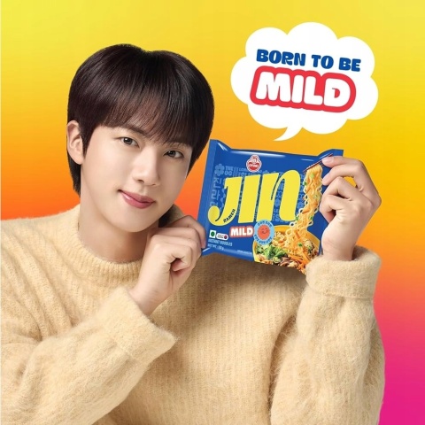 Ramen koreański, Jin Mild Multipack,, Ottogi (120gx5)_BTS edition