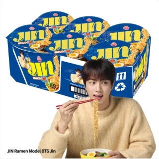 Ramen koreański, Jin Mild Small Cup, Ottogi (65g/6)_BTS edition