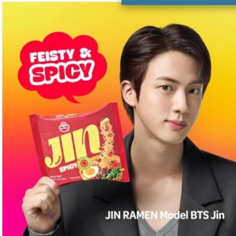 Ramen koreański, Jin Spicy Multipack, Ottogi (120gx5)_BTS edition